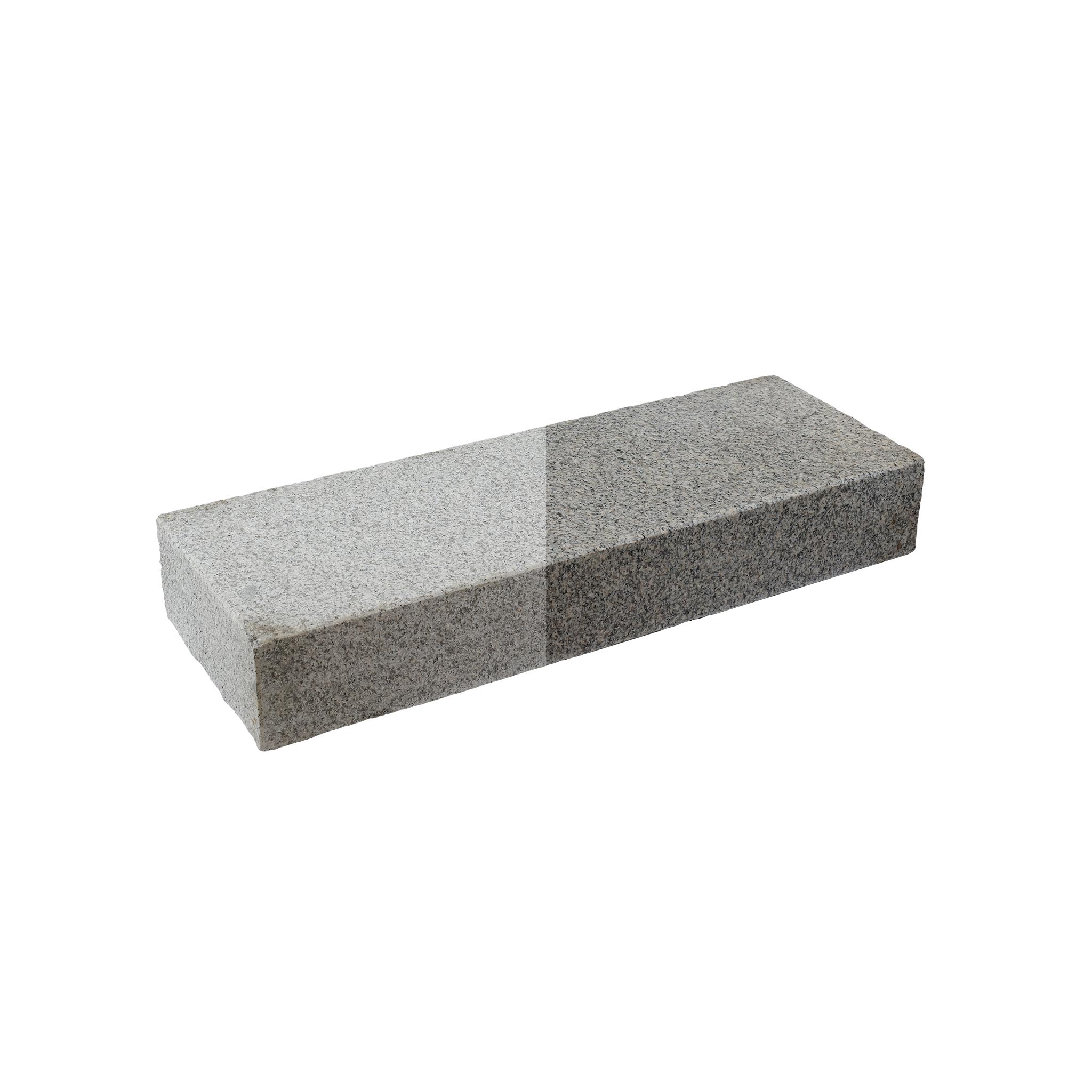 Blockstufen, Granit grau (Pina) geflammt, Granit Blockstufe, 15 x 35 x 100 cm, G603, grau, 