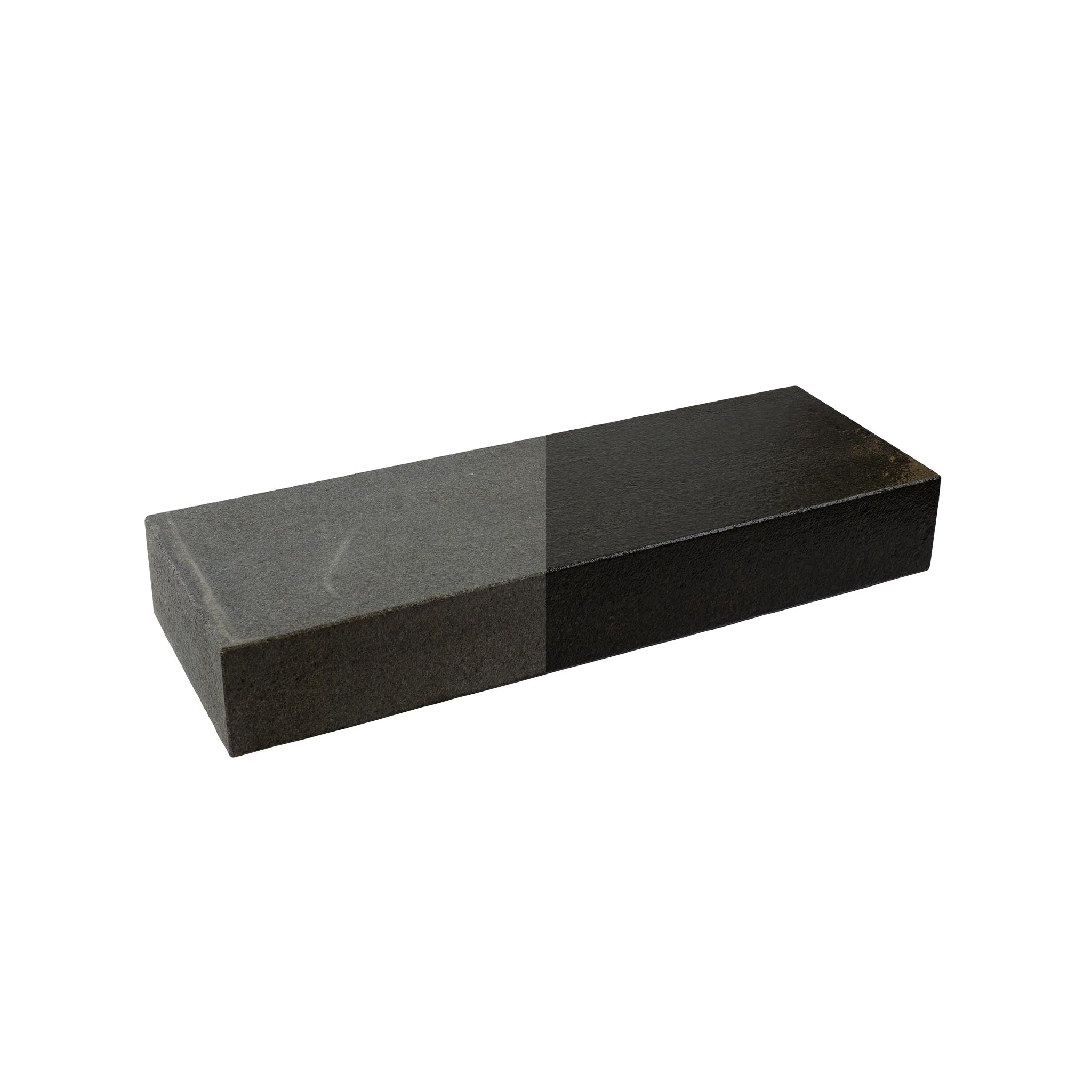 Blockstufen, Gabbro schwarz (TT Black) geflammt & gestrahlt, Gabbro Blockstufe, 15 x 35 x 100 cm, schwarz, 