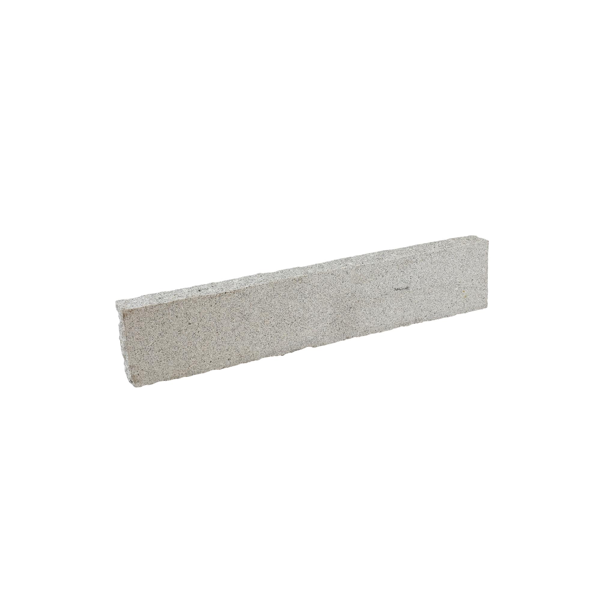Kantenstein, Granit grau (Pina) Premium zweiseitig gesägt & gestockt, Granit Rasenkante Premium, 6 x 20 x 100 cm, grau, 