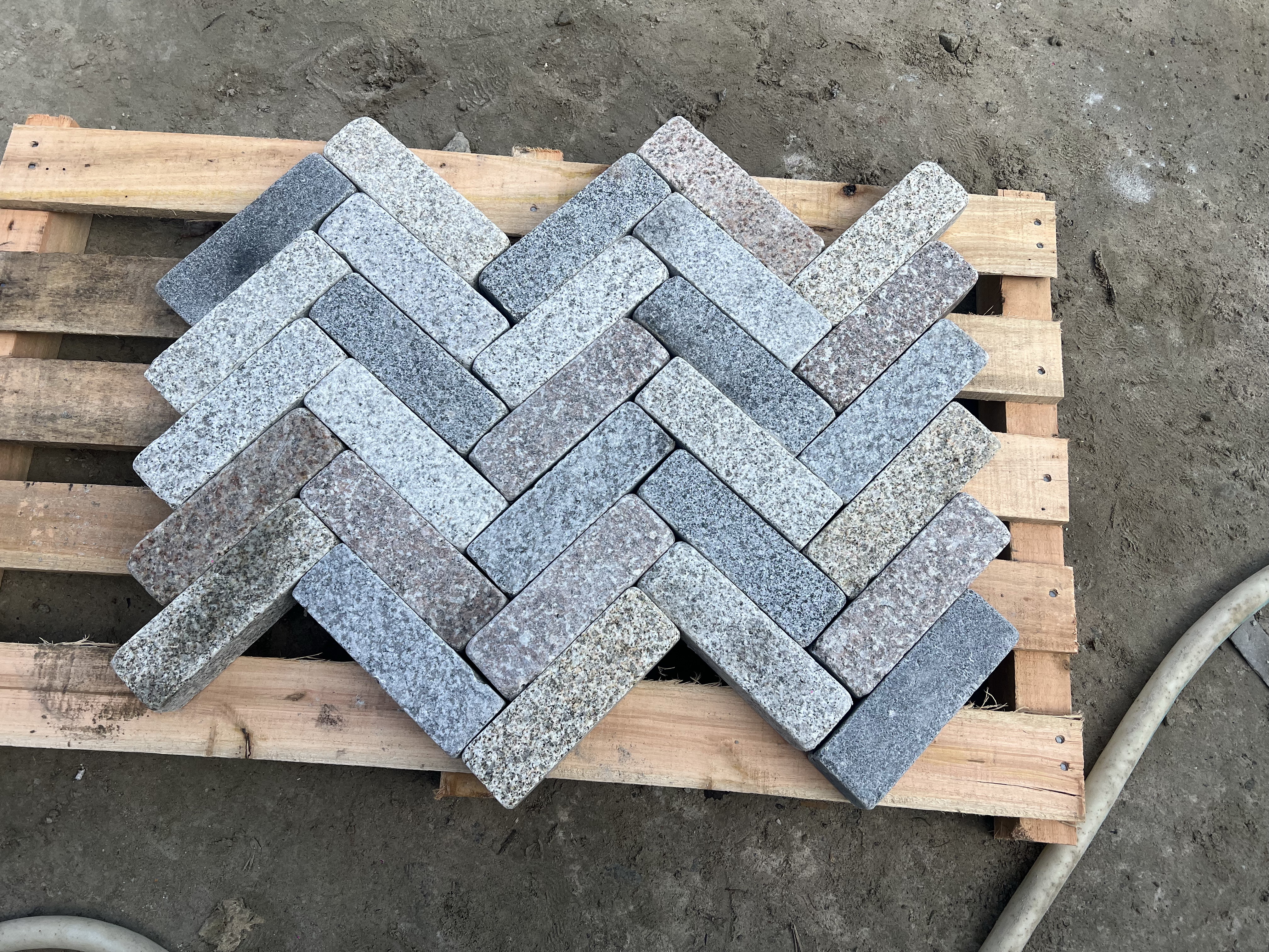 Pflasterriegel, Granit (Gelb, Braun, Grau, Bunt)
