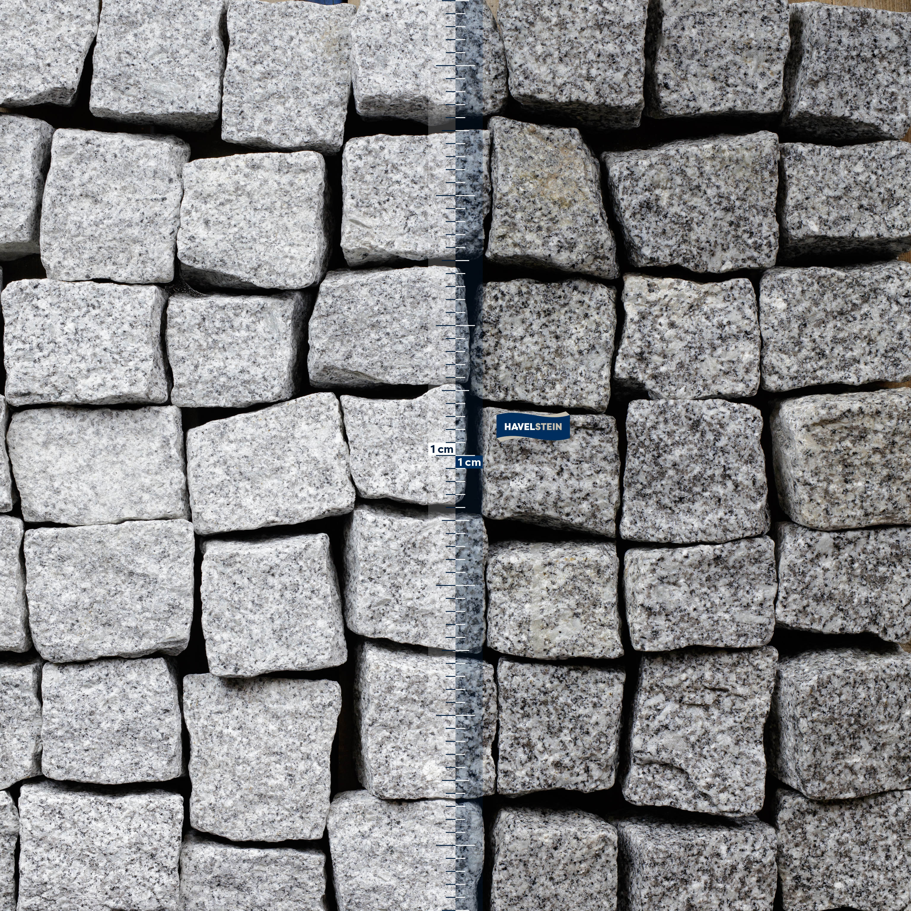 Pflasterstein, Granit grau (Schlesisch), Granit Kleinsteinpflaster schlesisch, Mittelkorn, 8 x 11 cm, grau, 