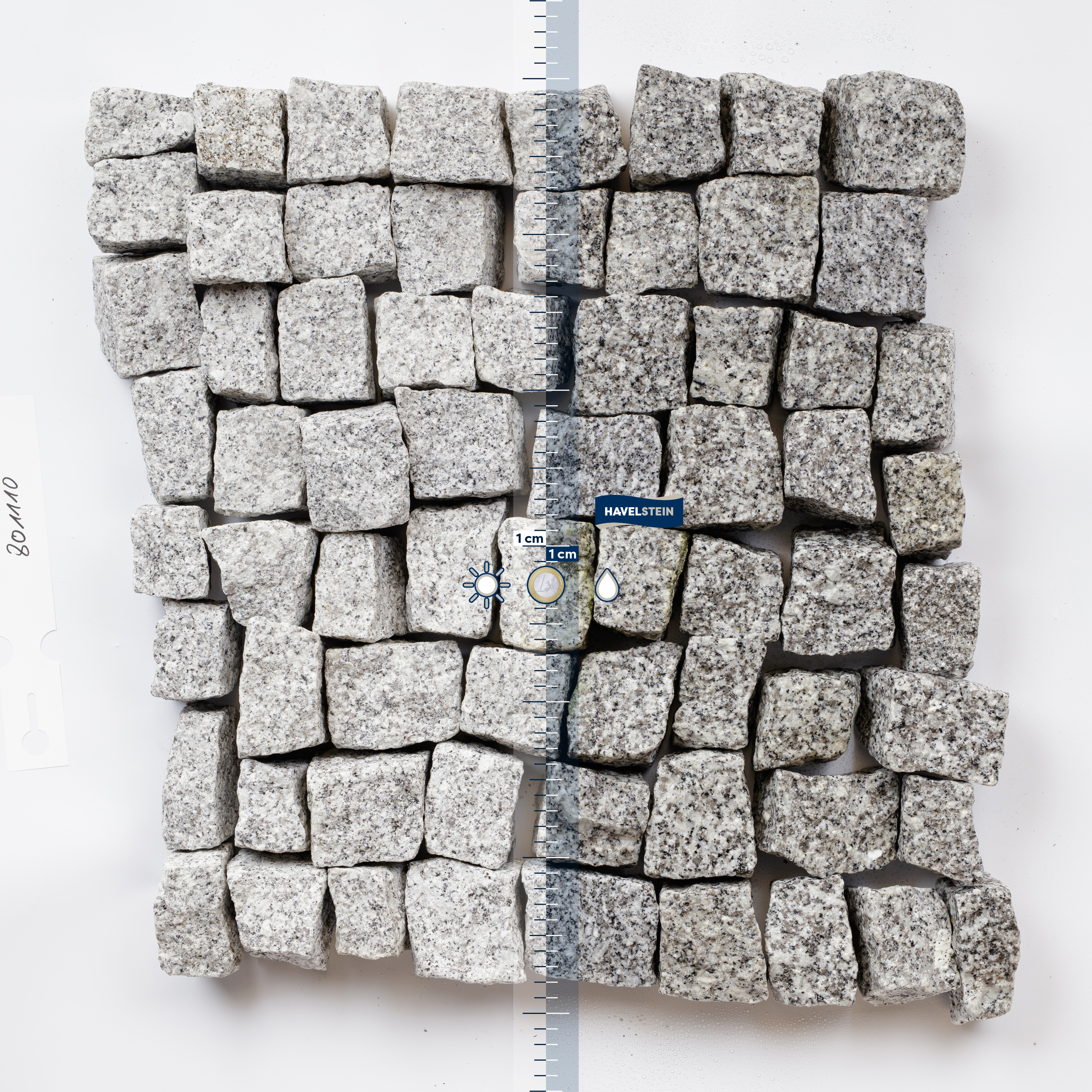 Pflasterstein, Granit grau (Schlesisch), Granit Mosaikpflaster schlesisch, Mittelkorn, 4 x 6 cm, grau, Ergiebigkeit 1 t = ca. 8,5 m?