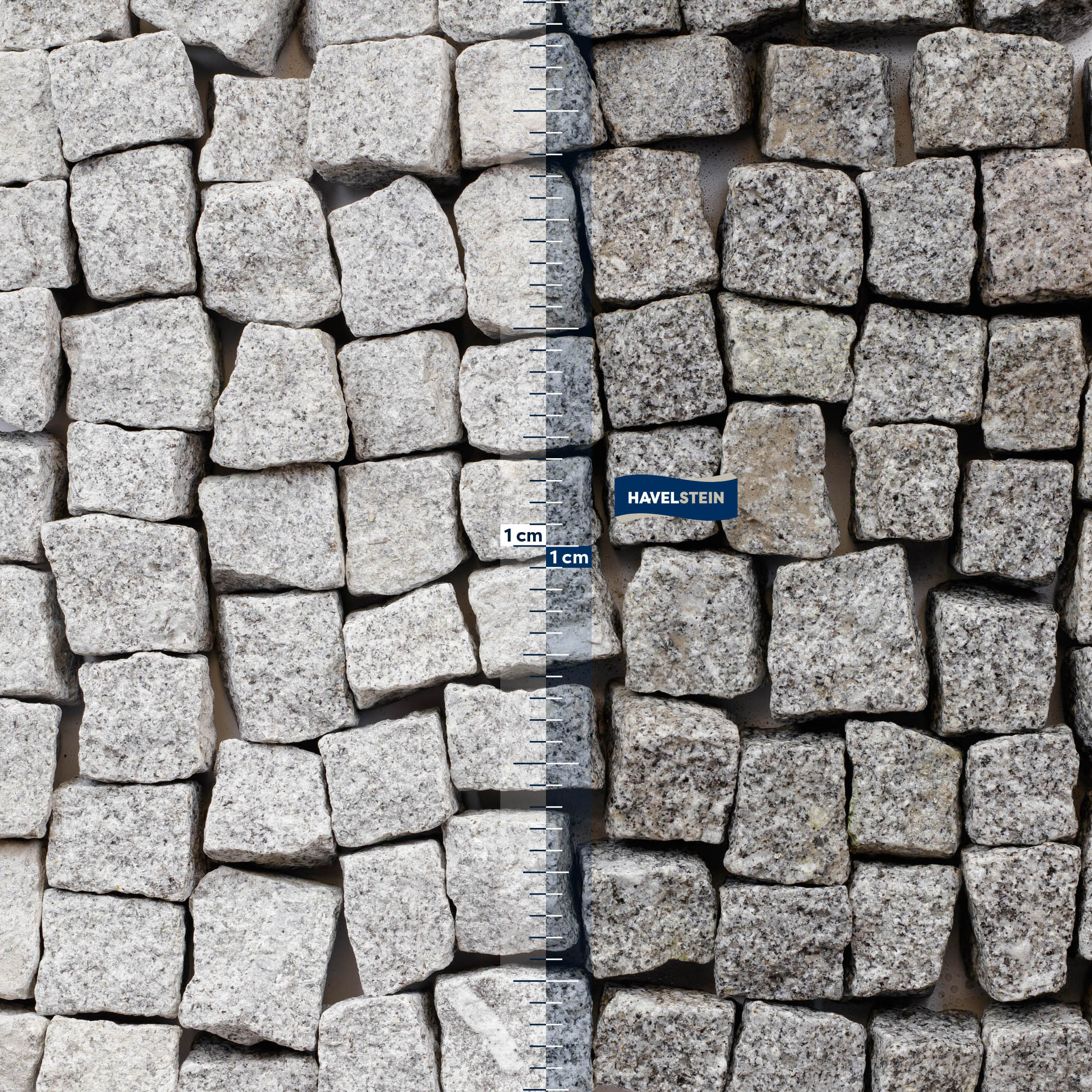 Pflasterstein, Granit grau (Portugiesisch) (Basalt), Granit Mosaikpflaster portugiesisch, Feinkorn, 4 x 6 cm, grau, 