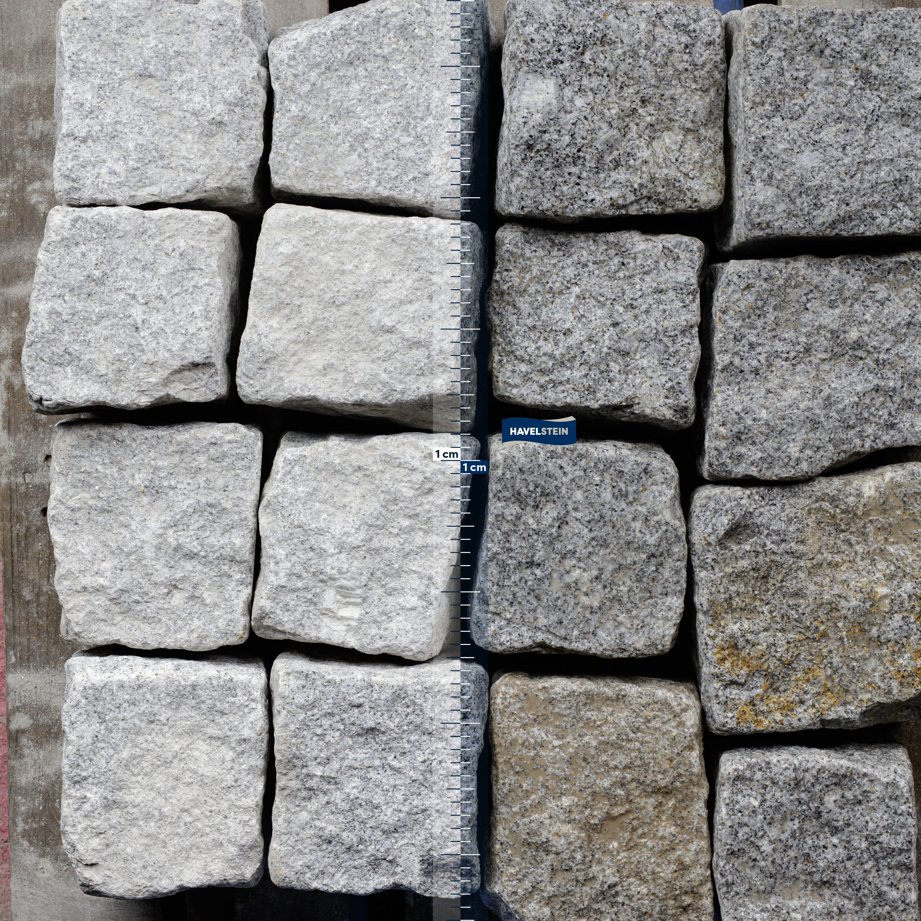 Pflasterstein, Granit grau (Portugiesisch) (Basalt), Granit Großpflaster portugiesisch, 15 x 17 cm, Feinkorn, grau, 