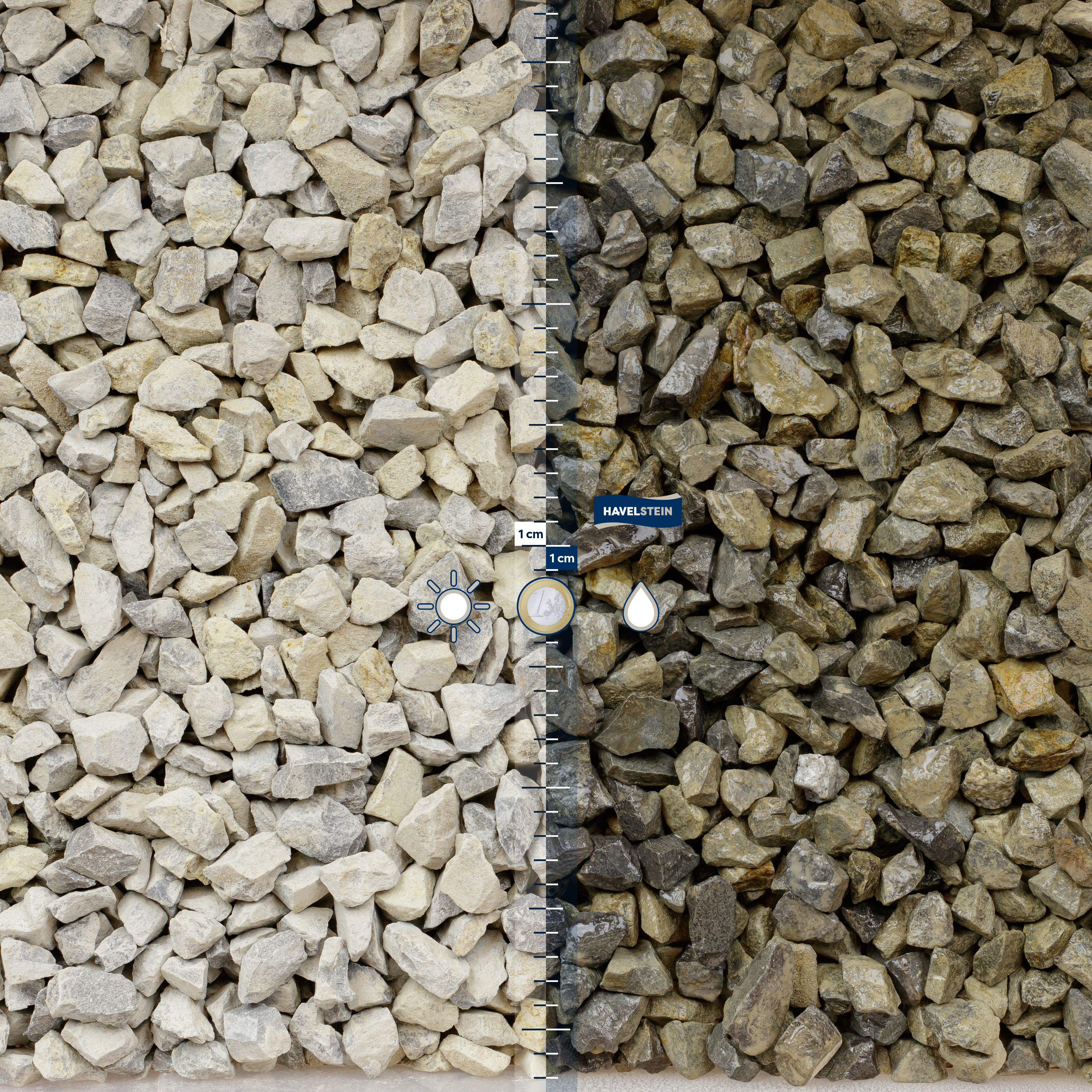 Splitt (gebrochenes Material) (Grauwacke), Splitt, 16/22 mm, Grauwacke (grau)