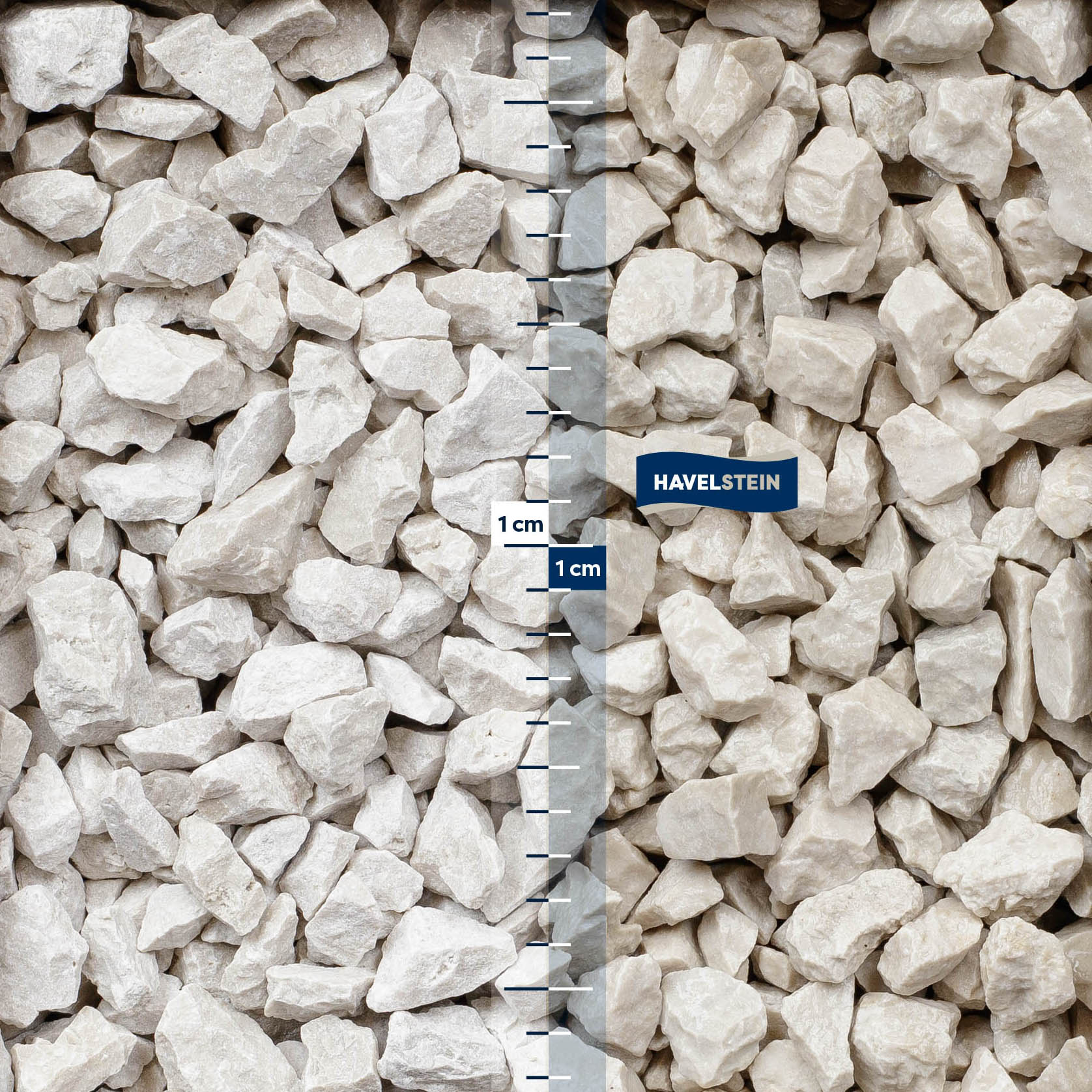 Splitt (gebrochenes Material) (Dolomit), Weissenbacher Ziersplitt, 16/22 mm (weiß)