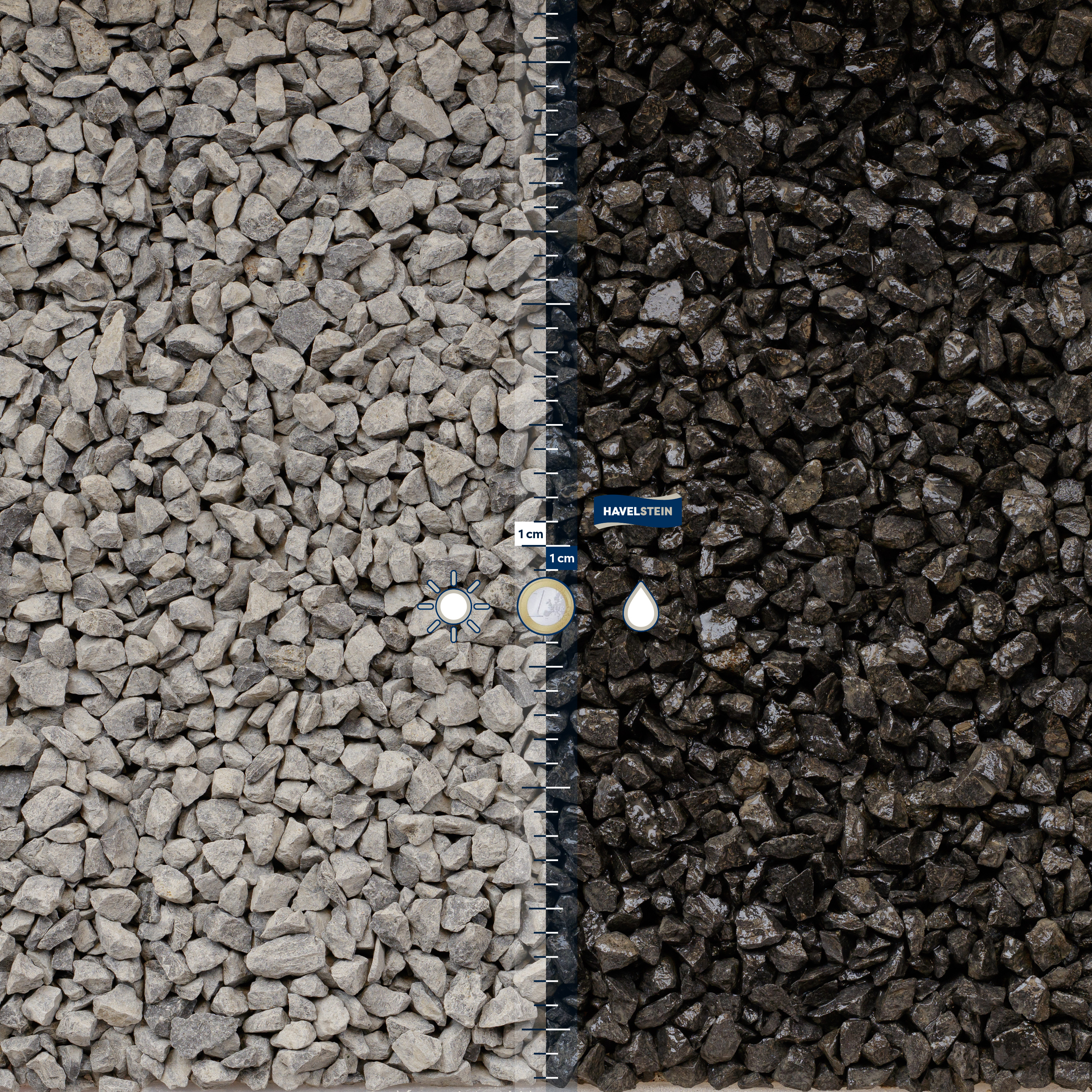 Splitt (gebrochenes Material) (Basalt), Splitt, 8/16 mm, Basalt (anthrazit)