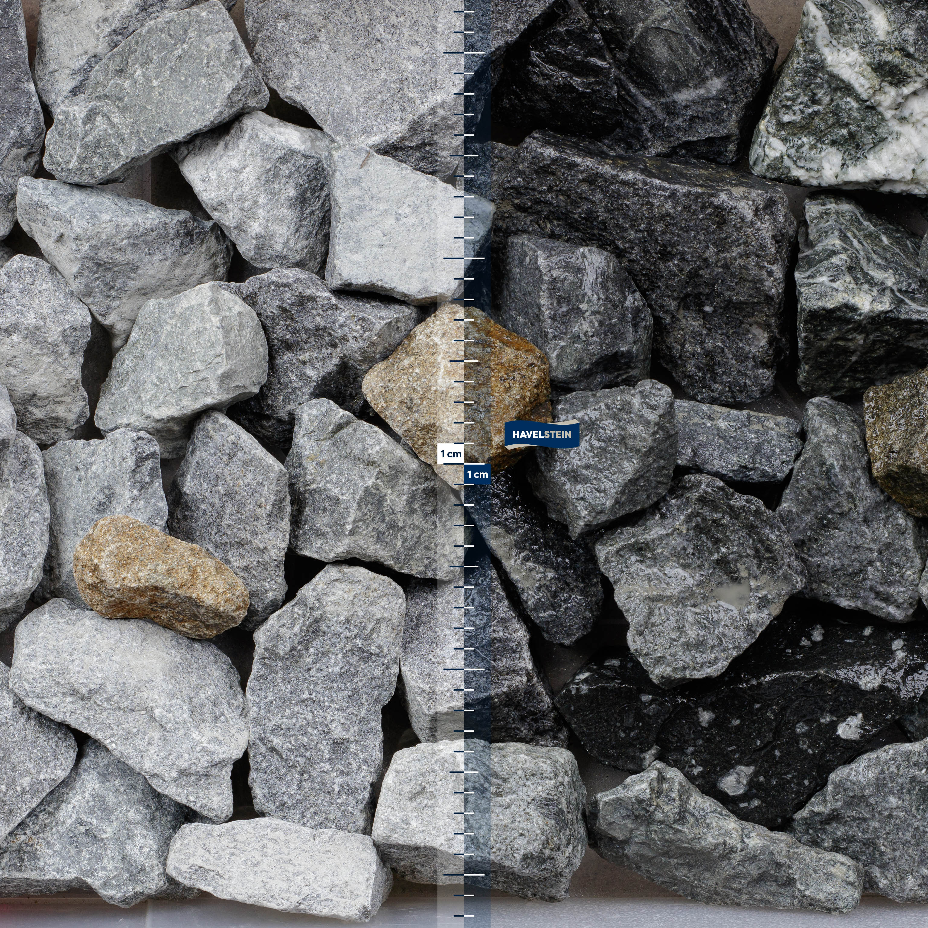 Gabionenfüllsteine (Granit), Gabionenfüllsteine, 50/150 mm, Granit (grau-blau)
