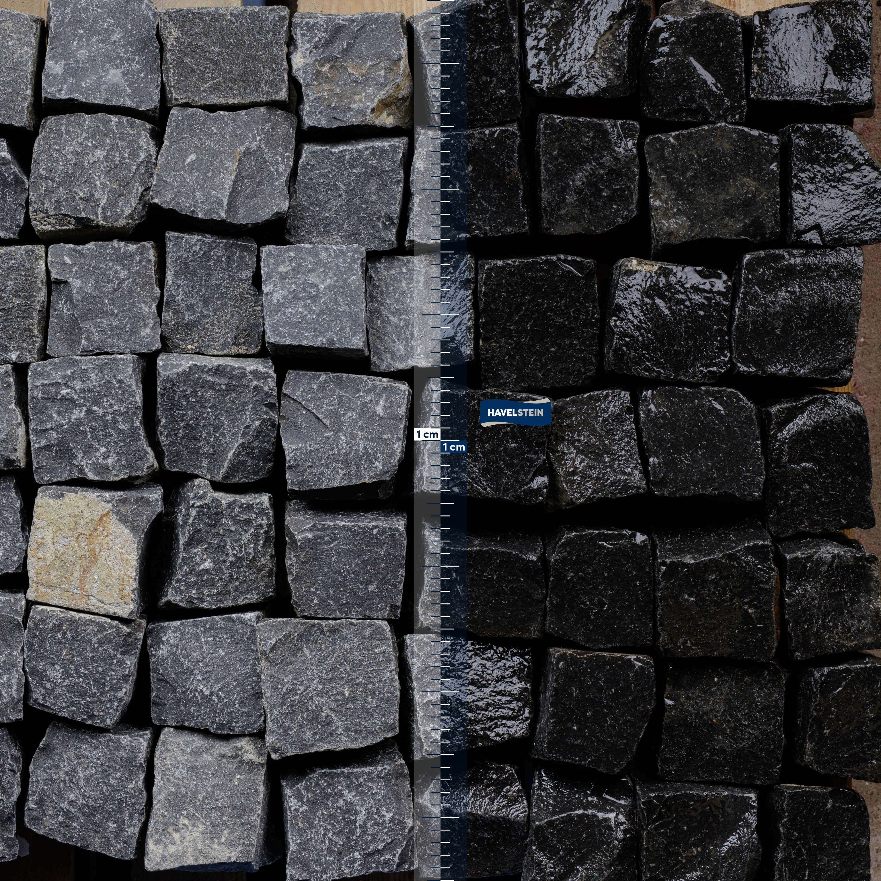Pflasterstein, Basalt schwarz (Türkisch), Basalt Kleinsteinpflaster, 8 x 11 cm, türkisch schwarz, 