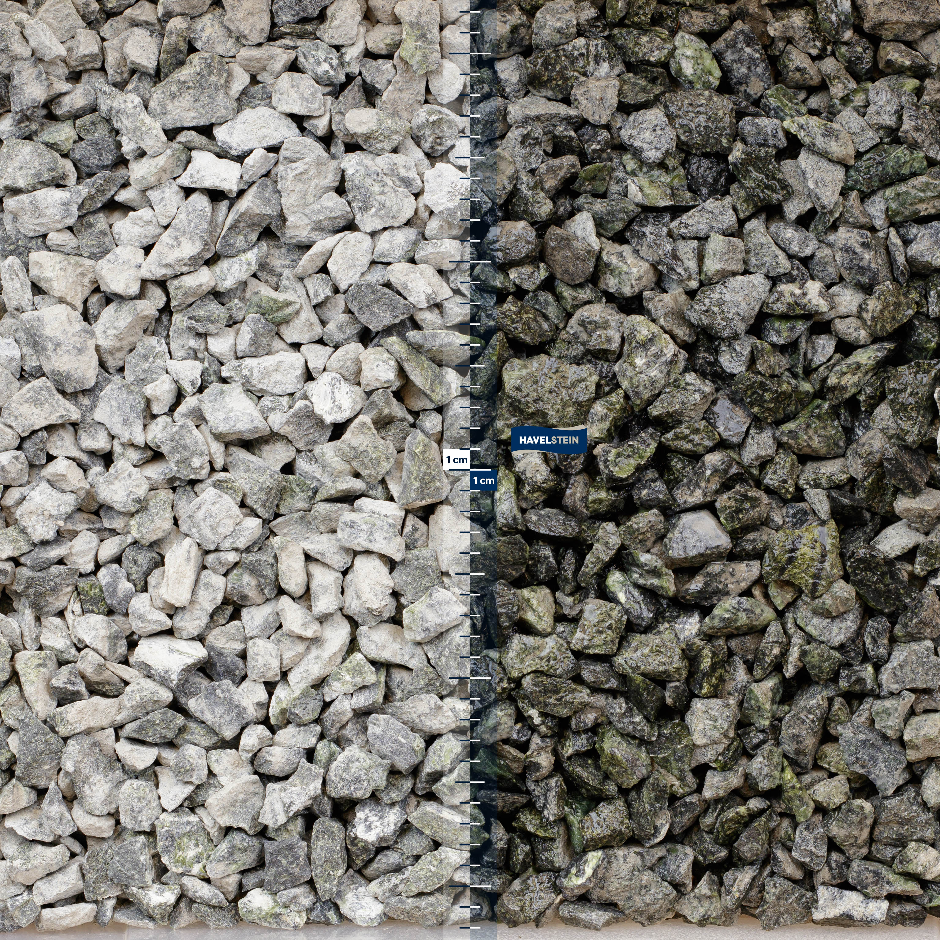 Splitt (gebrochenes Material) (Serpentinit), Splitt, 16/22 mm, Serpentinit (grünlich)