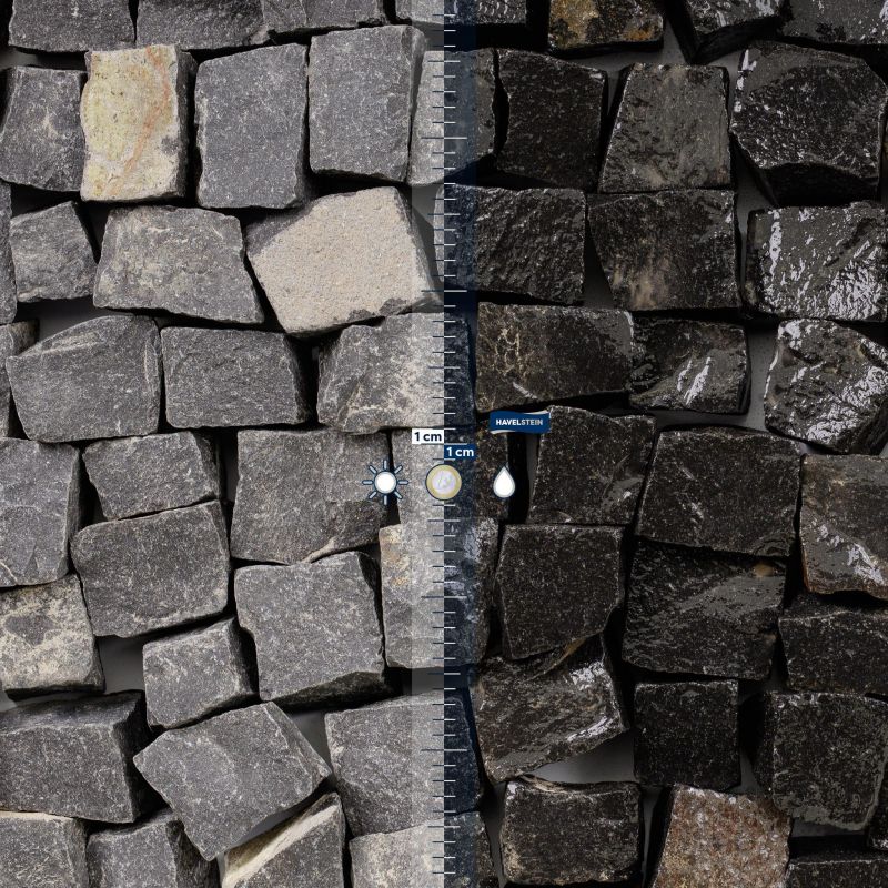 Basalt und Gabbro Pflasterstein